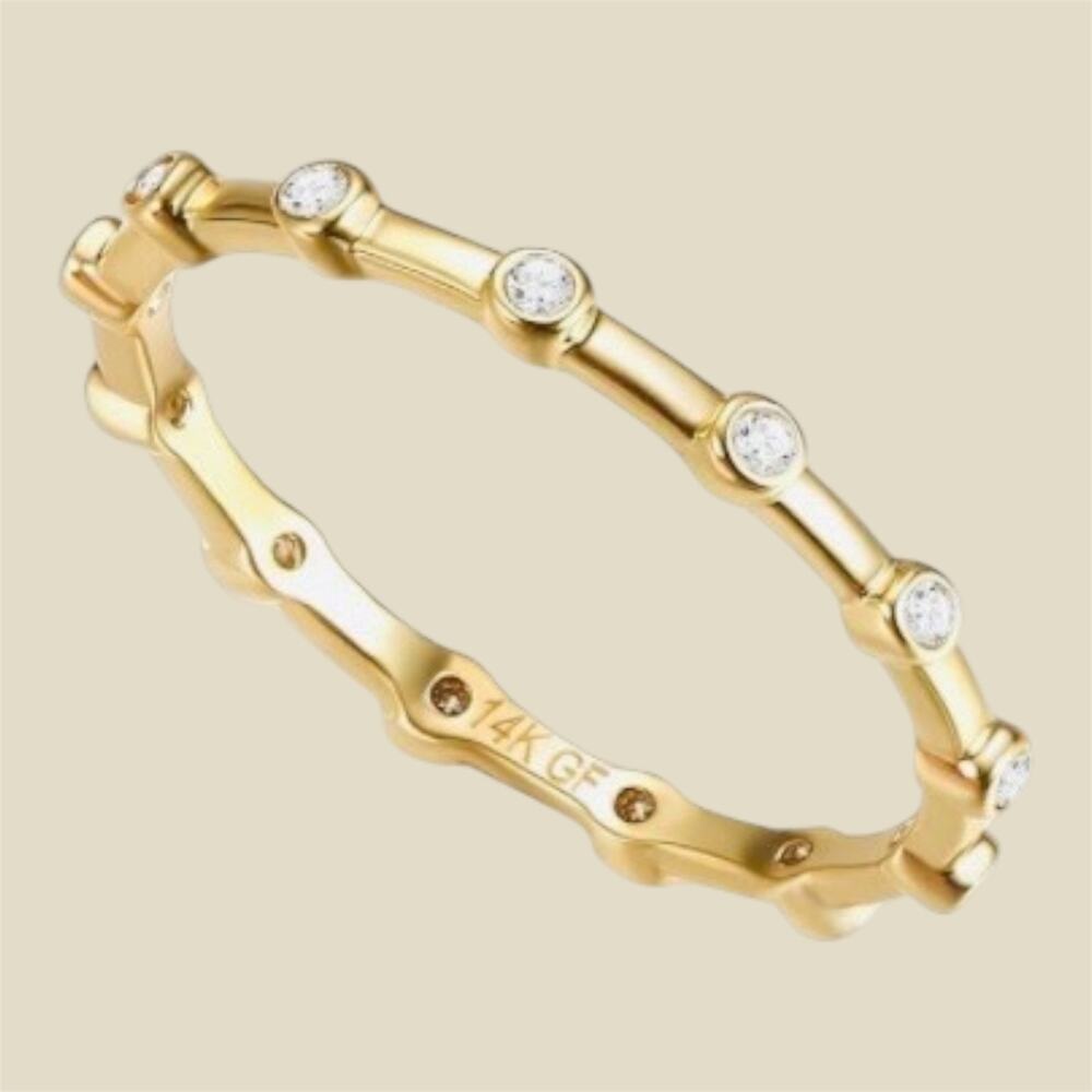14K GP Stamped Rings for Women Non Tarnish Size 7